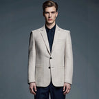 Herren eleganter strukturierten Anzugjacke R&B