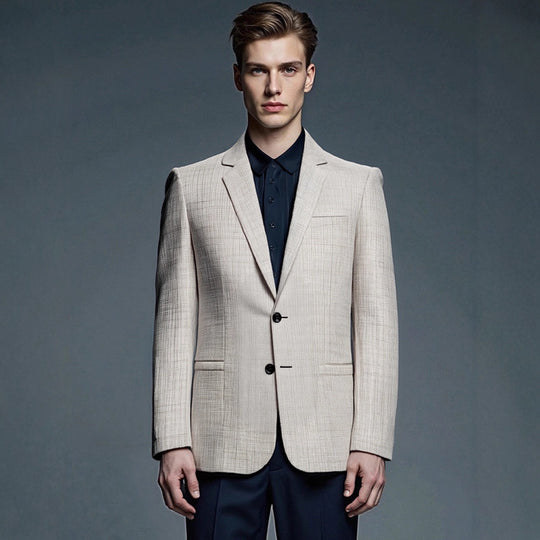 Herren eleganter strukturierten Anzugjacke R&B