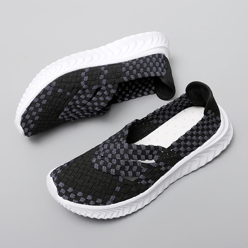 Damen Slip-On Sneakers mit atmungsaktiver Gewebestruktur R&B