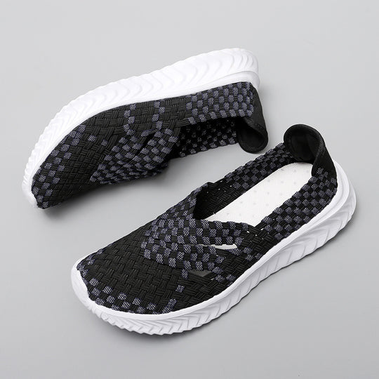 Damen Slip-On Sneakers mit atmungsaktiver Gewebestruktur R&B