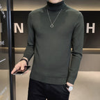 Herren Pullover mit hohem Kragen aus weicher Strickware R&B