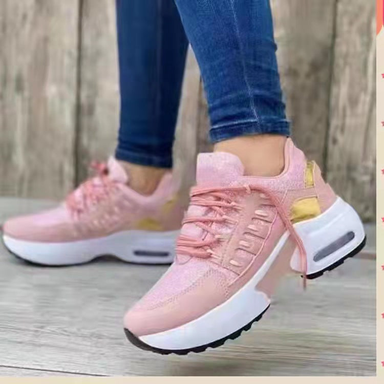 Damen Sportliche Sneakers mit modischem Glanz R&B