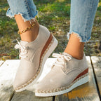 Damen Sneaker mit modischem Bastboden und atmungsaktivem Obermaterial R&B