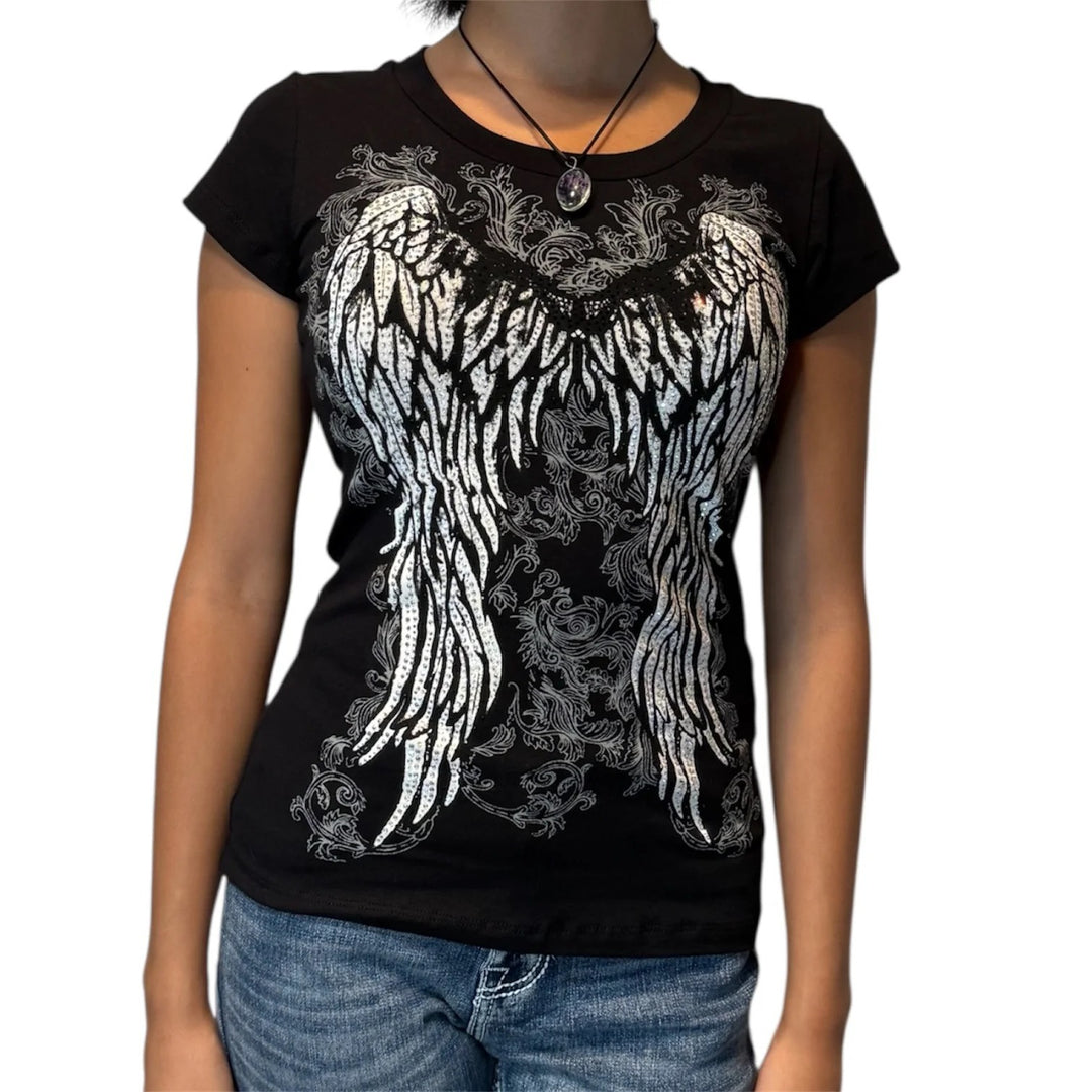 Damen T-Shirt mit Engelprint R&B