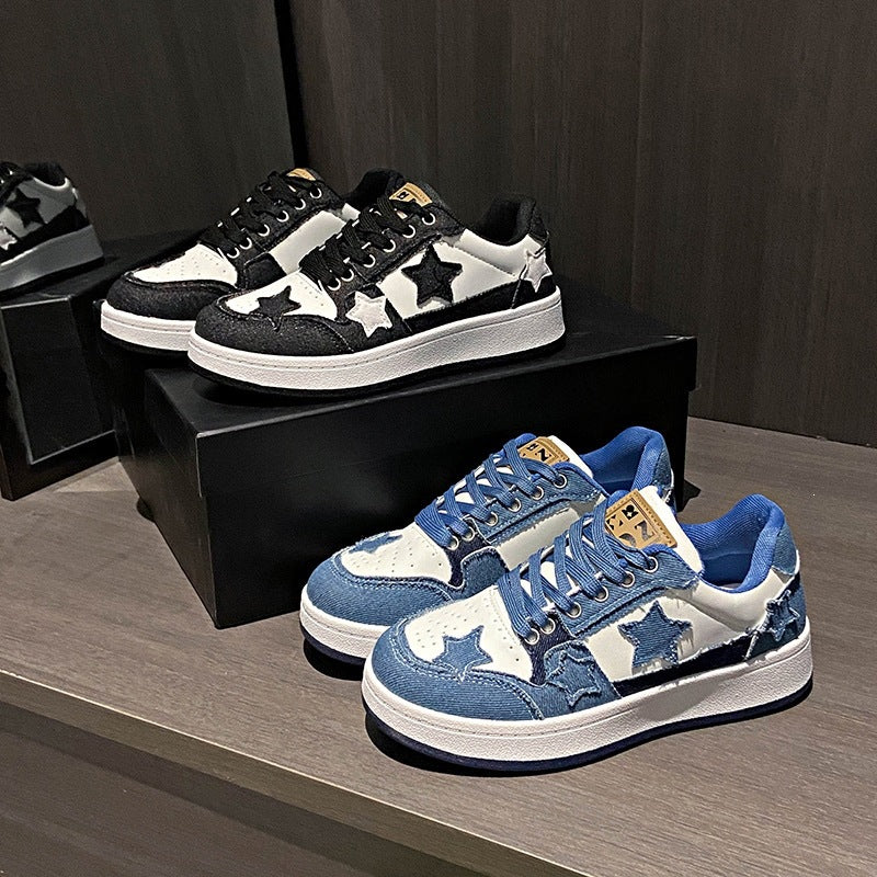 Damen Stylische Freizeit-Sneaker mit modischem Sternen-Design R&B
