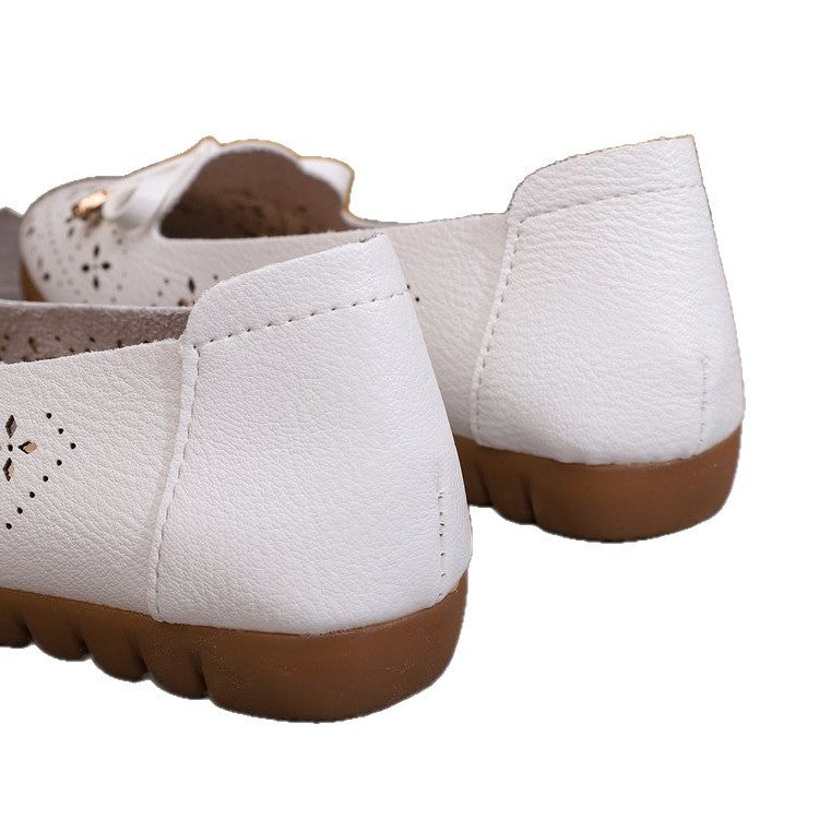 Damen elegante Ballerinas mit floralem Cut-Out-Design R&B