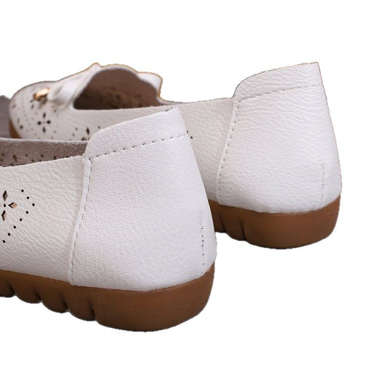 Damen elegante Ballerinas mit floralem Cut-Out-Design R&B