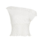 Damen elegantes Oberteil mit asymmetrischem Schnitt und Rüschendetails R&B