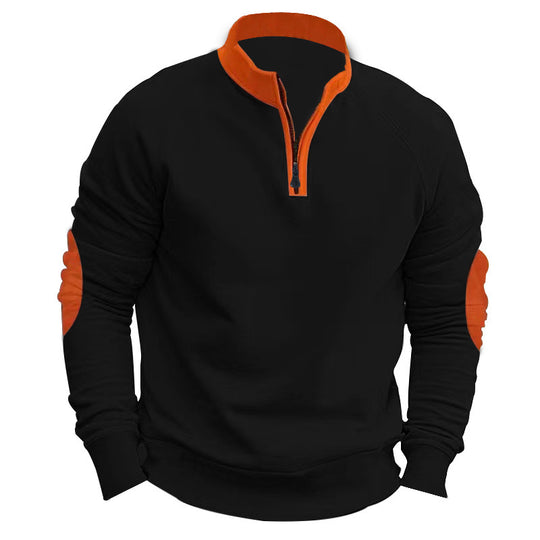 Herren Sportpullover mit Stehkragen R&B