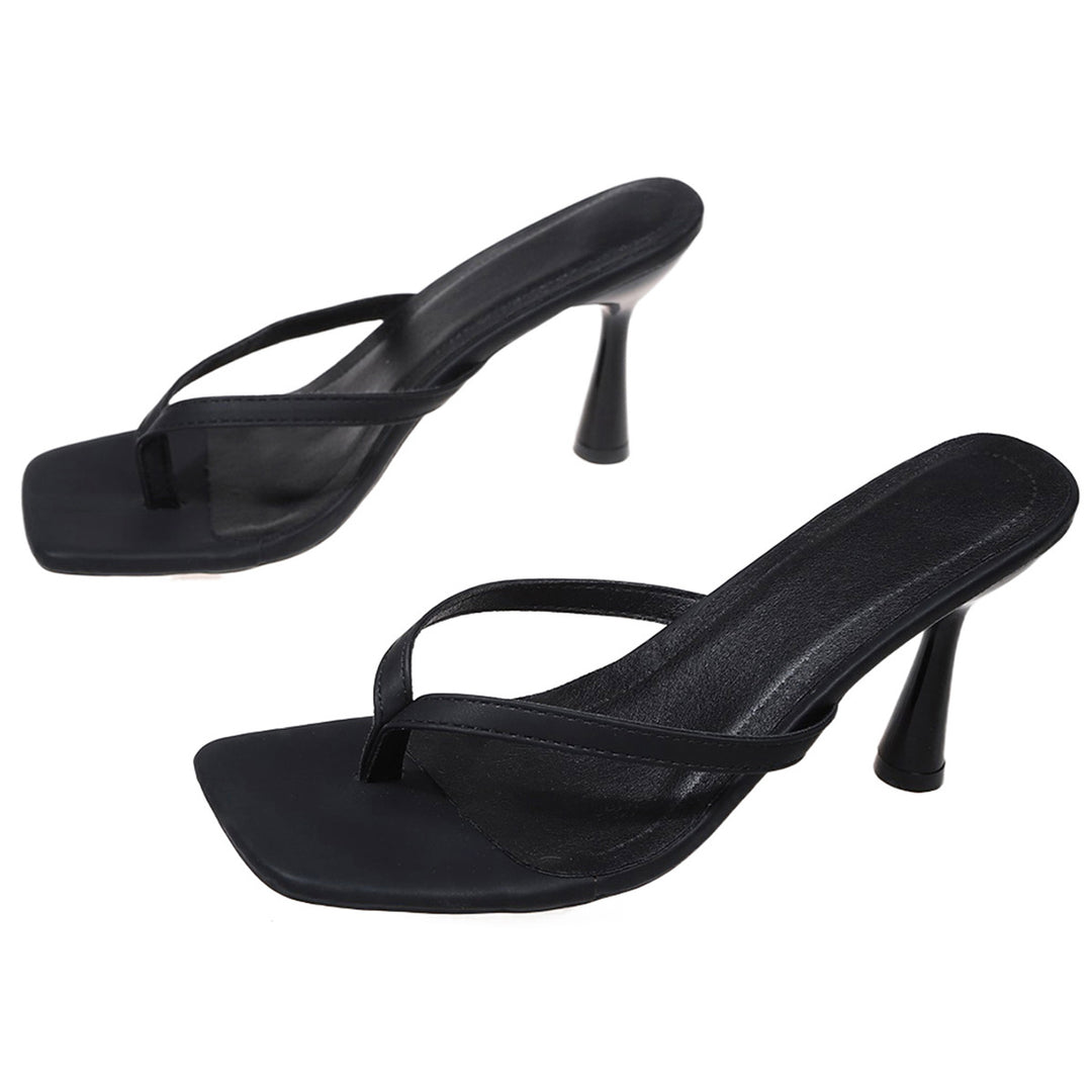 Damen elegante Zehentrenner-Sandalen mit feinen Riemchen und stilvollem Blockabsatz R&B