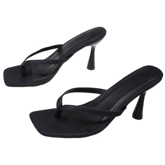 Damen elegante Zehentrenner-Sandalen mit feinen Riemchen und stilvollem Blockabsatz R&B