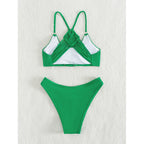 Damen Hochgeschnittener Bikini mit verstellbaren Trägern R&B