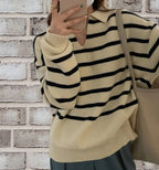 Damen gestreifter Pullover R&B