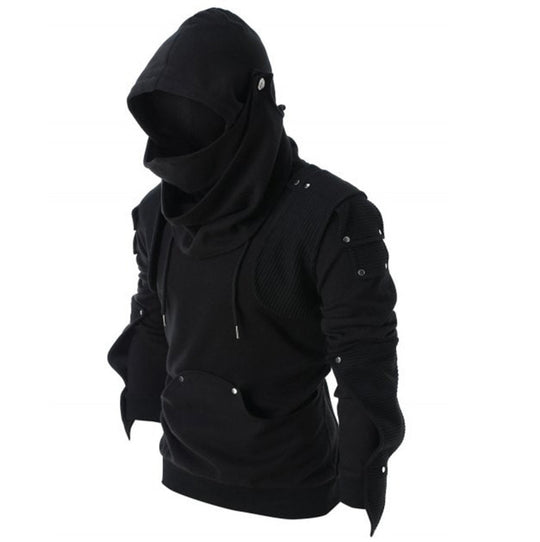 Herren stylischer Hoodie mit innovativem Kragen und praktischen Taschen R&B