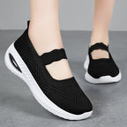 Damen Atmungsaktive Freizeit-Sneaker mit elastischem Riemen R&B