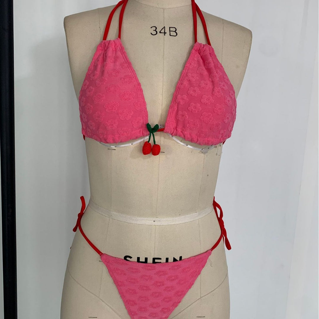Damen Triangel-Bikini mit verspieltem Dekorelement R&B