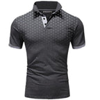Herren Poloshirt mit modernen Punktdesign und atmungsaktiven Eigenschaften R&B