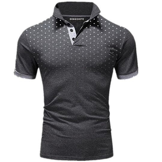 Herren Poloshirt mit modernen Punktdesign und atmungsaktiven Eigenschaften R&B