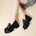 Damen Elegante und auffällige Plateau-Schuhe mit Zierschnalle R&B