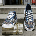 Damen Modische Sneakers mit einzigartigem Ethno-Muster und strapazierfähigem Obermaterial
