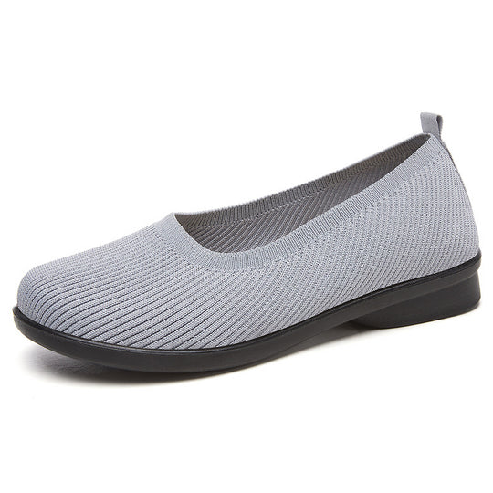 Damen Bequeme sowie atmungsaktive Strick-Ballerinas R&B
