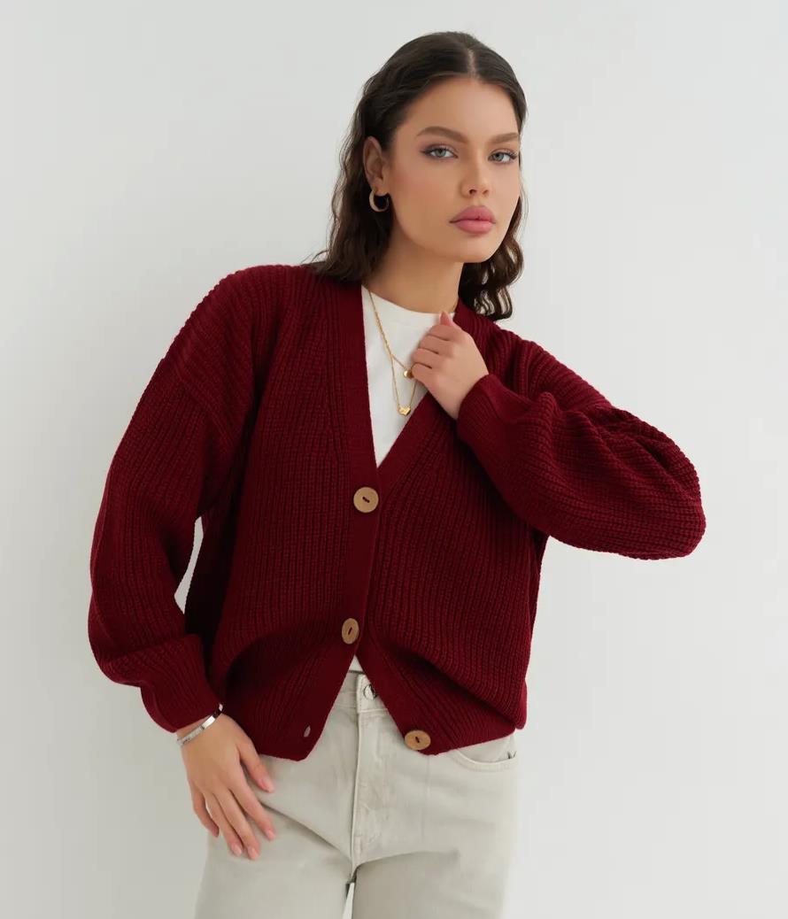 Damen lässiger Strickcardigan R&B