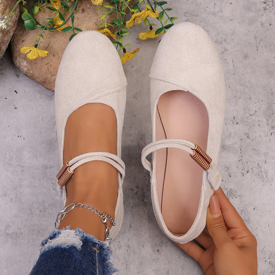 Damen Ballerinas mit verstellbarem Riemen R&B
