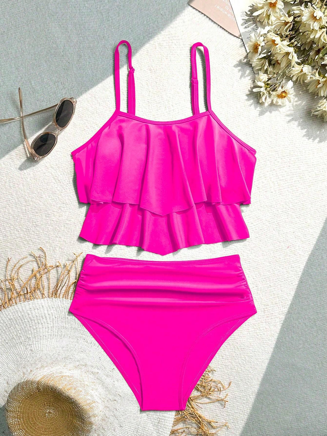 Damen Bikini-Set mit voluminösem Rüschendesign R&B