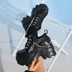 Damen Chunky Sneaker mit glanzvollen Kettenakzenten R&B