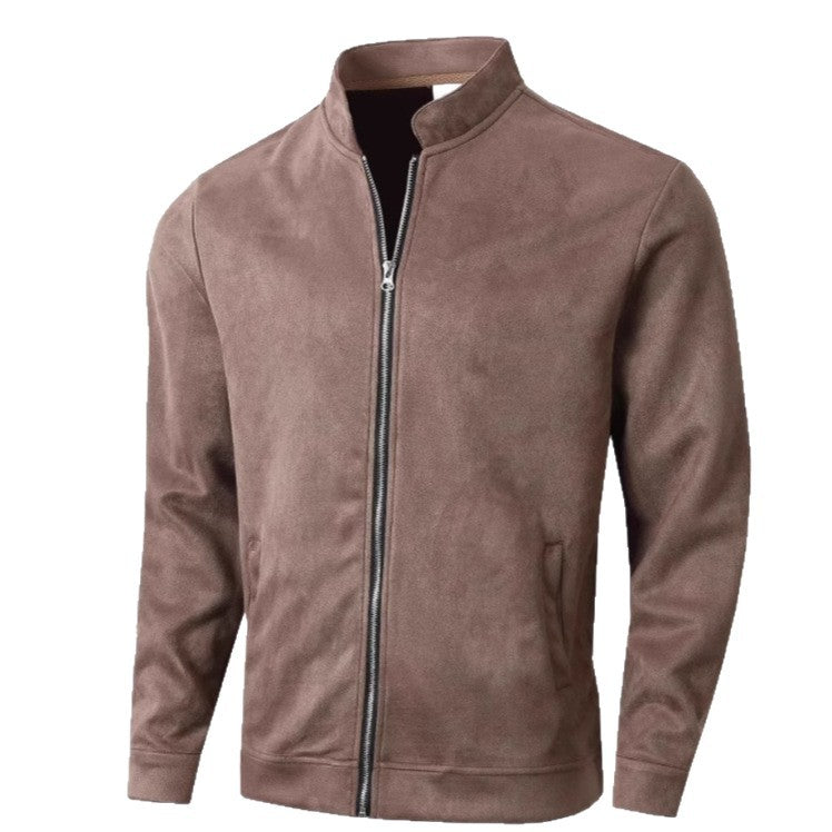 Herren Fleecejacke mit Stehkragen und seitlichen Taschen R&B