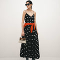 Damen Maxi-Kleid mit Punkten R&B