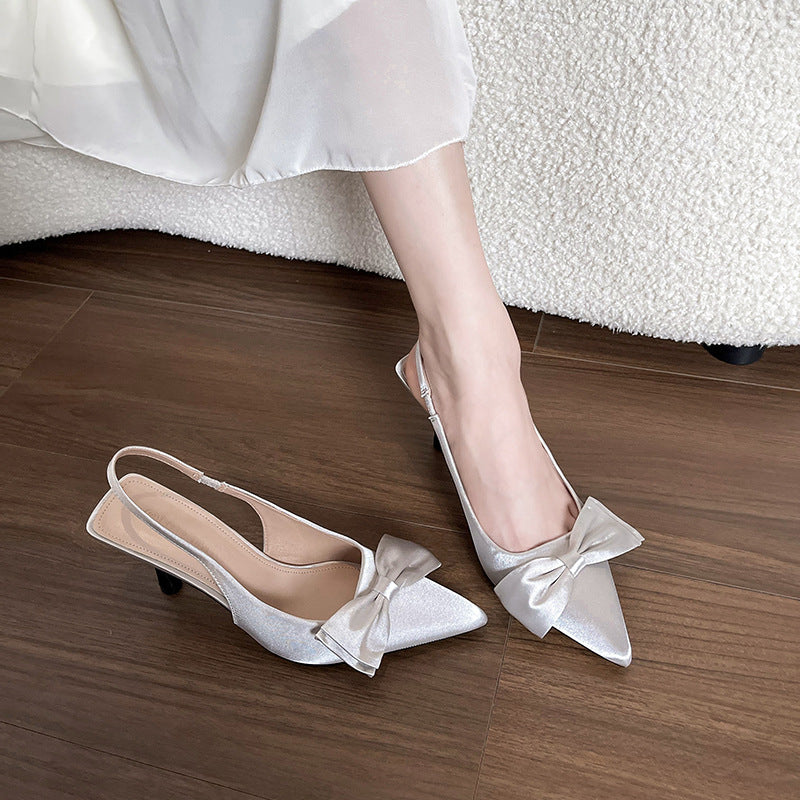 Damen Slingback-Pumps mit stilvollem Schleifendetail und femininem Absatz R&B