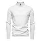 Herren nan Funktions-Langarmshirt mit Stehkragen und halbem Reißverschluss R&B