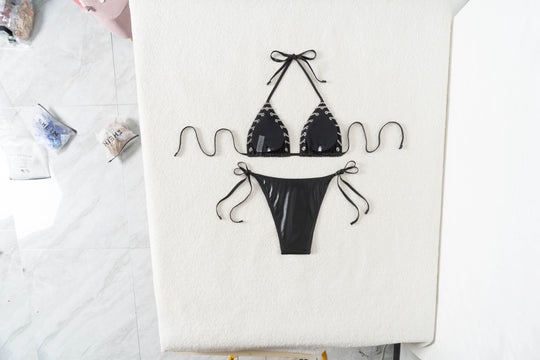 Damen verführerischer Triangel-Bikini mit detailverliebten Akzenten R&B