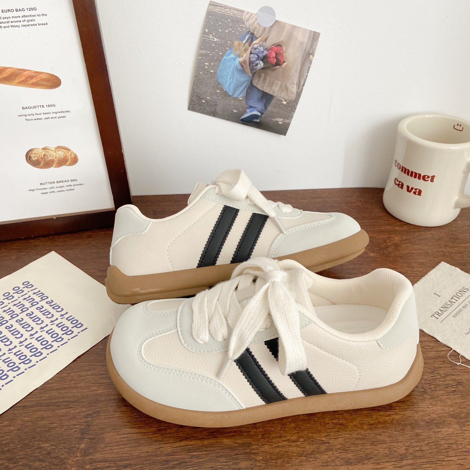 Damen Sportliche Sneakers mit weichem Obermaterial und rutschfester Sohle R&B