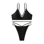 Damen Triangel-Bikini mit verstellbaren Trägern und raffiniertem Schnitt R&B
