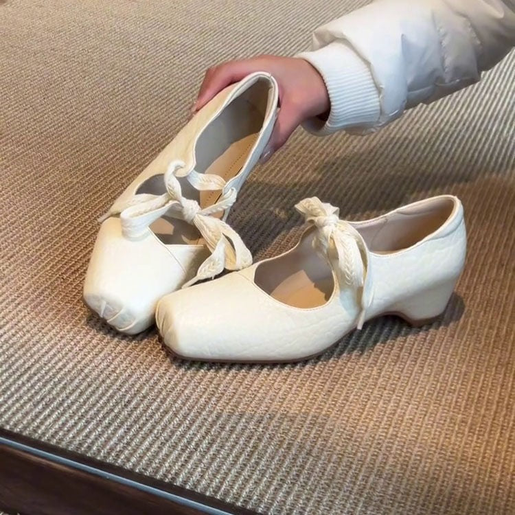 Damen Ballerina-Schuhe mit dekorativem Schleifenakzent und bequemer Fußbettgestaltung R&B
