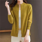 Damen Strickjacke mit hohem Kragen R&B