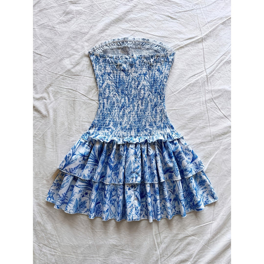 Damen Sommerkleid mit Rüschen und floralen Details R&B