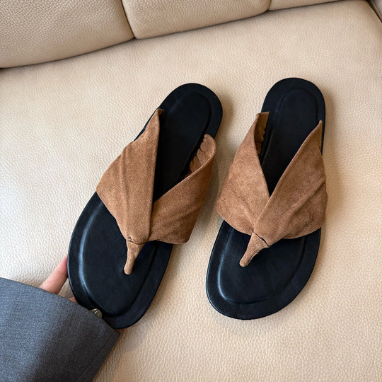 Damen Zehentrenner-Sandalen mit ergonomischem Fußbett und weich gepolstertem Riemendesign R&B