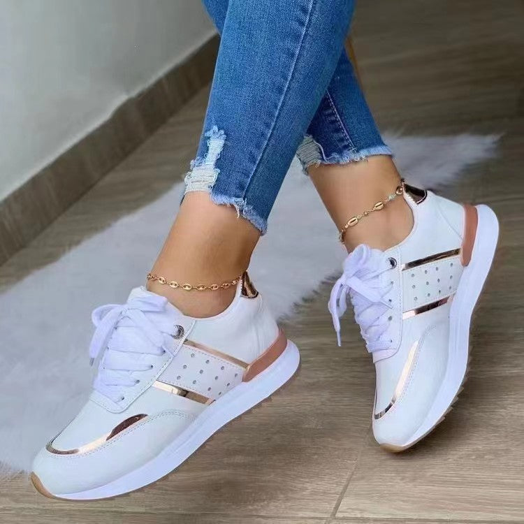 Damen modische Sneakers mit luxuriösen Akzenten und atmungsaktiver Sohle R&B