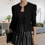 Damen Modische Blazerjacke mit Puffärmeln und strukturiertem Design R&B