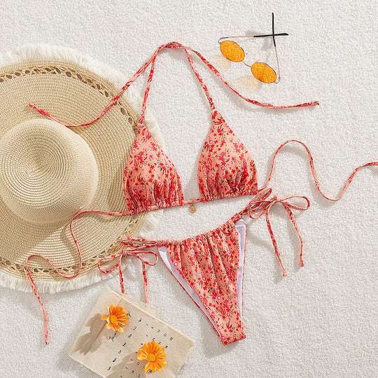 Damen Triangel-Bikini mit verspielten Bindebändern R&B