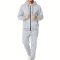 Herren Sportliches Hoodie- und Jogginganzug-Set mit praktischen Taschen und atmungsaktiven Materialien R&B