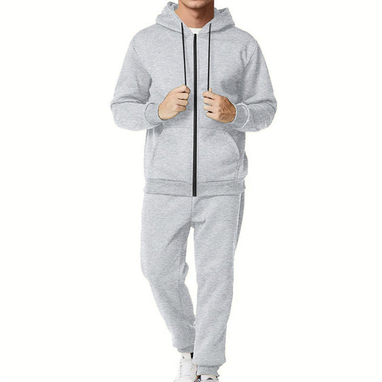 Herren Sportliches Hoodie- und Jogginganzug-Set mit praktischen Taschen und atmungsaktiven Materialien R&B