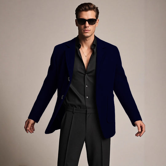 Herren eleganter und strukturierter Freizeitblazer R&B