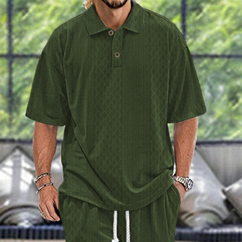 Herren Polohemd mit strukturiertem Design und bequemer Passform R&B
