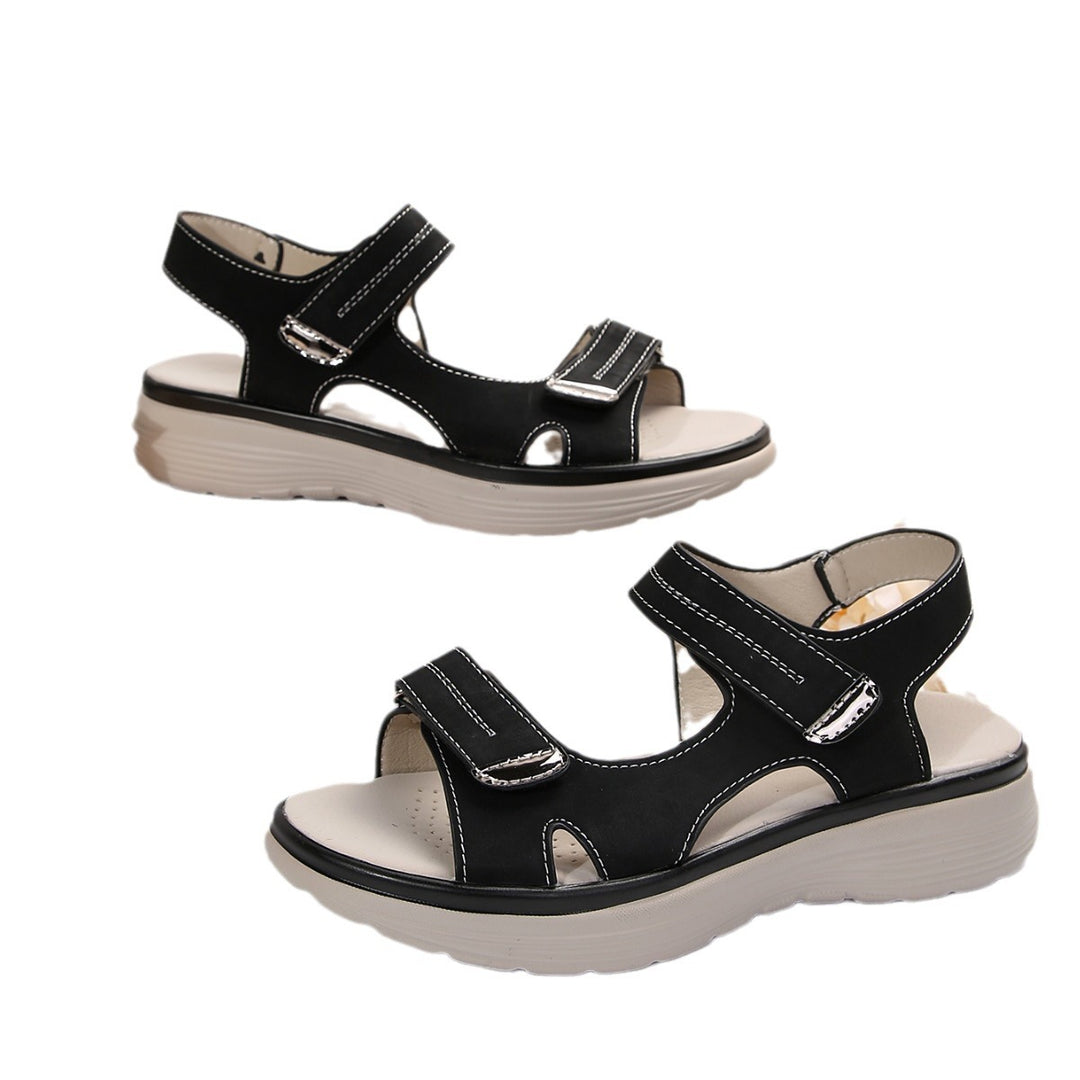 Damen Komfortsandalen mit verstellbaren Klettverschlüssen und ergonomischem Fußbett R&B