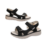 Damen Komfortsandalen mit verstellbaren Klettverschlüssen und ergonomischem Fußbett R&B