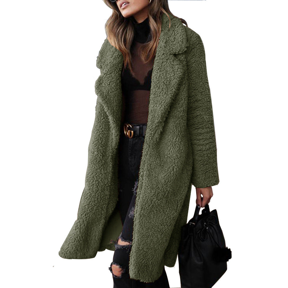 Damen Kuschelige manteau aus Teddy-Fleece R&B